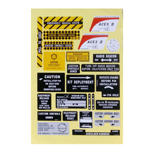 ACES II Ejection Seat Sticker Set
